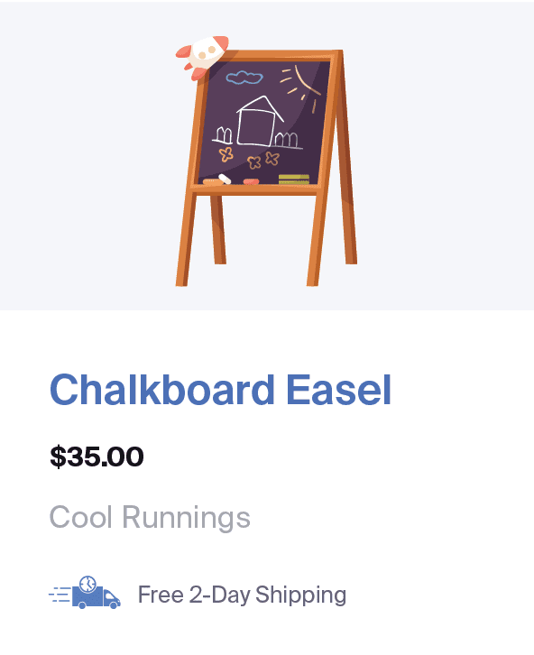 Chalkboard for sale through Google Shopping with Free and Fast Shipping annotation