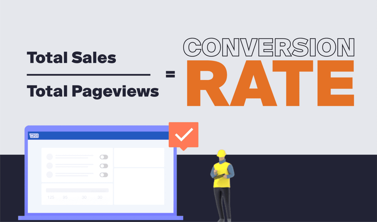 ecommerce conversion rate is total sales divided by total pageviews